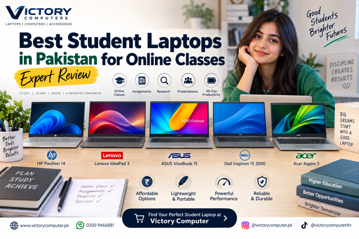 Best battery life laptops in Pakistan for travelers featuring Acer Aspire 14 AI, Lenovo ThinkPad T14s Gen 6, Samsung Galaxy Book4 Edge, Surface Laptop 7, HP OmniBook X and MacBook Air M4.