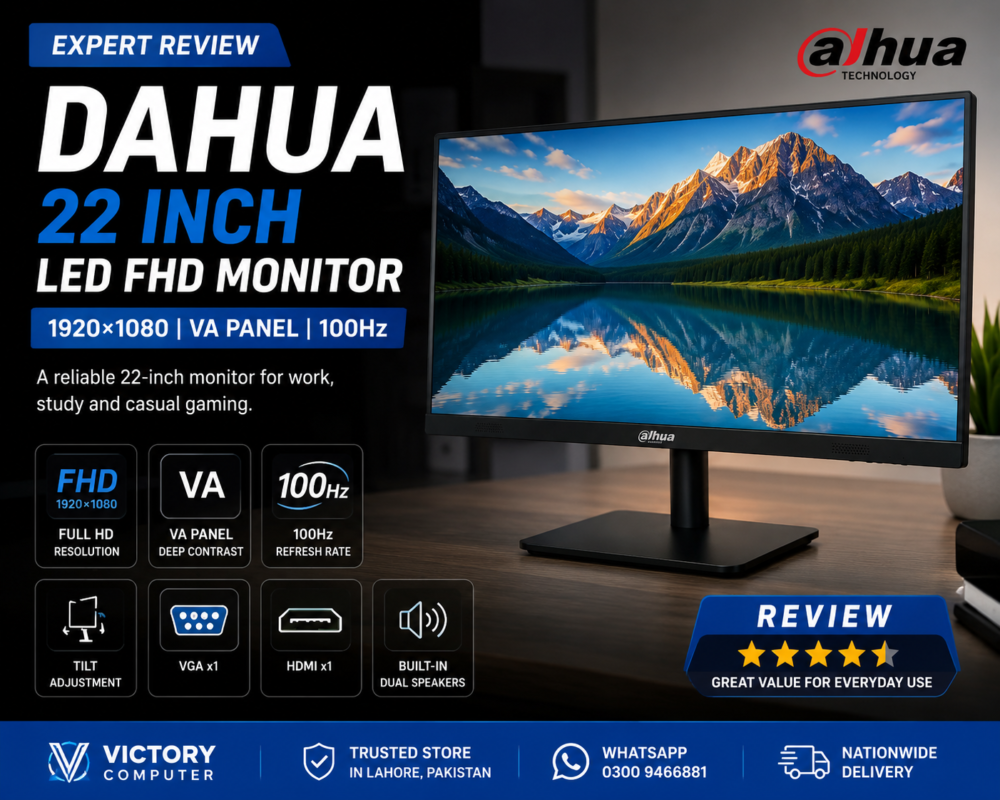 Dahua 22 Inch LED FHD Monitor: 6 Smart Features