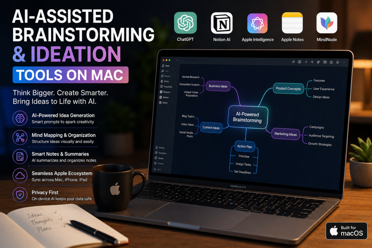 AI brainstorming tools on Mac for AI-assisted brainstorming and ideation