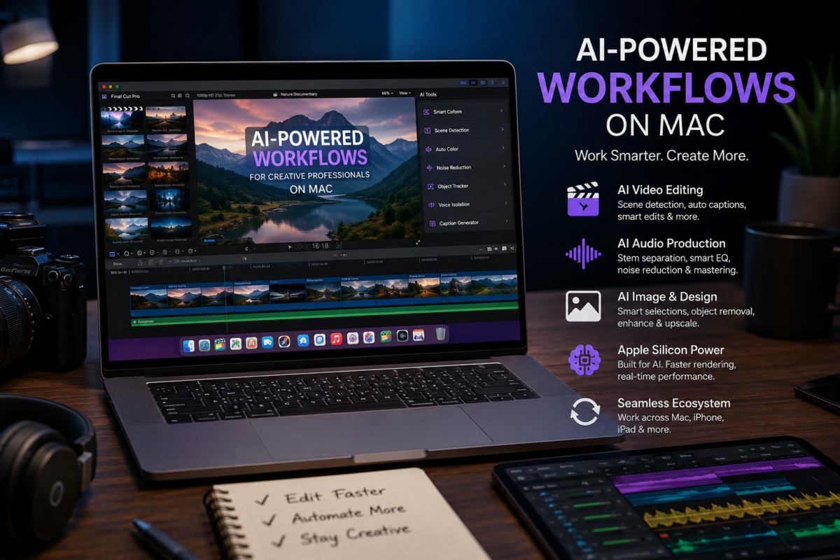 AI-powered workflows for creative professionals on Mac