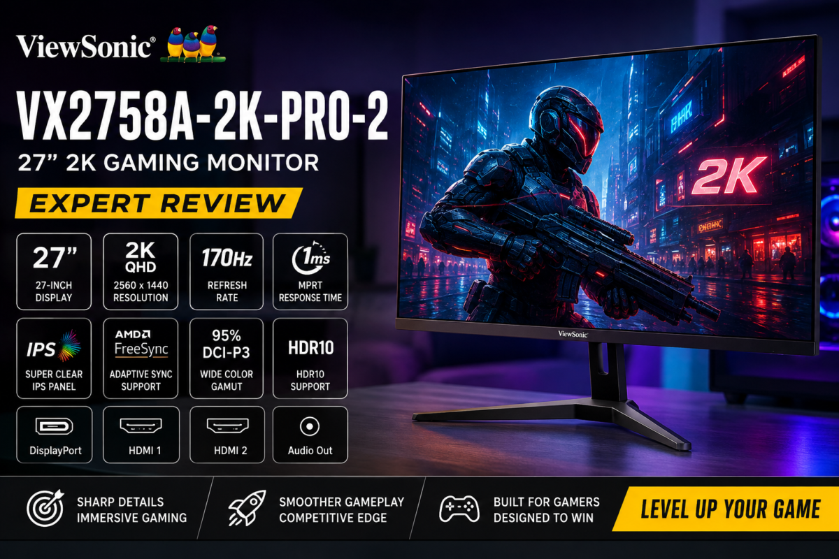 ViewSonic VX2758A-2K-PRO-2 27-inch 2K 170Hz gaming monitor