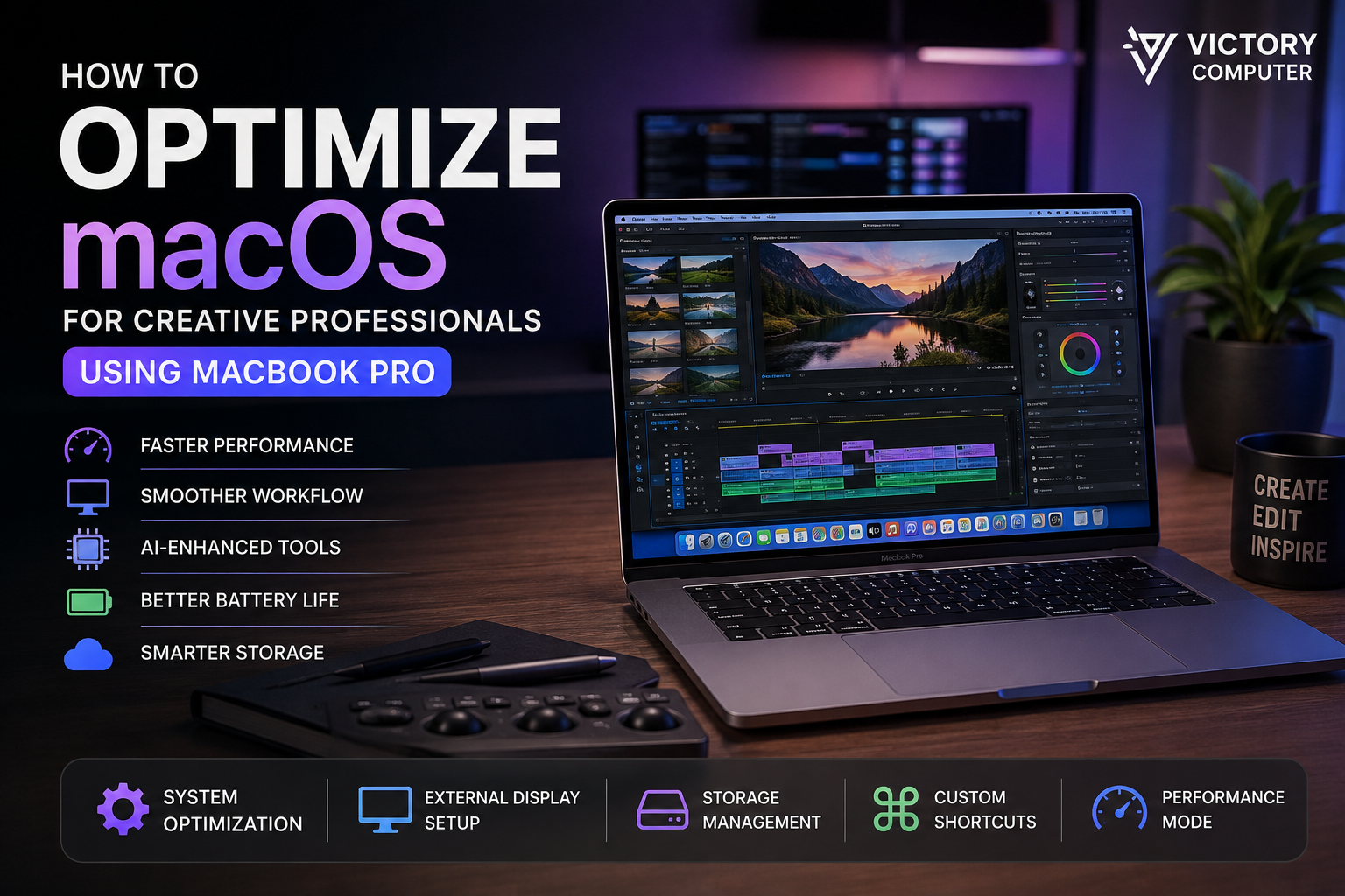 Optimize macOS for creative professionals using MacBook Pro