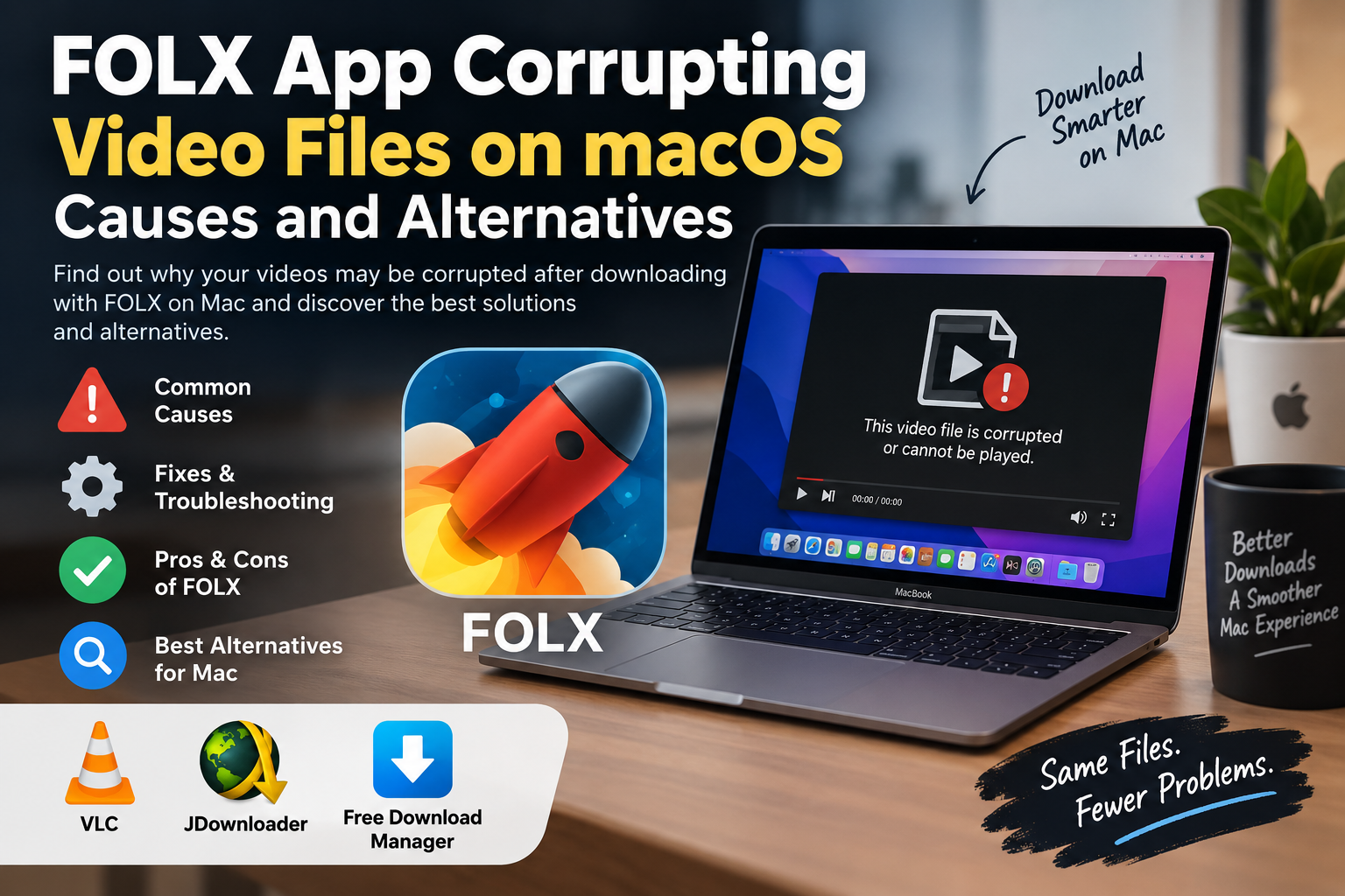 FOLX App corrupting video files on macOS with causes, fixes, pros and cons, and Mac download alternatives