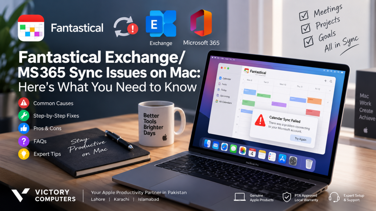 Fantastical Exchange MS365 sync issues on Mac troubleshooting guide