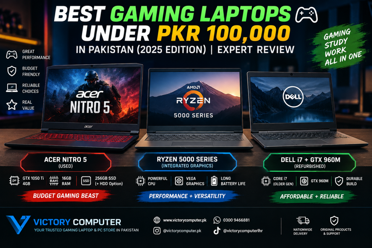 Best gaming laptops under PKR 100,000 in Pakistan – 2025 gaming laptop guide