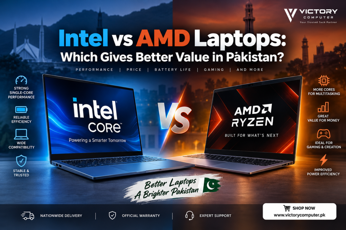 Intel vs AMD laptops comparison for better value in Pakistan