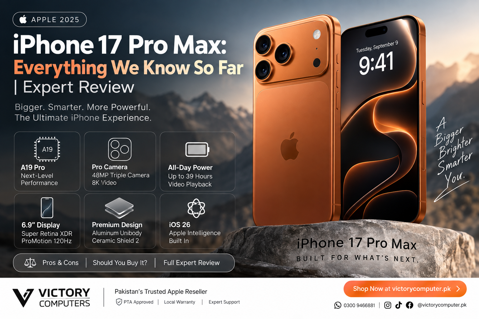 iPhone 17 Pro Max expert review with A19 Pro chip, 48MP camera, 6.9-inch ProMotion display and battery highlights