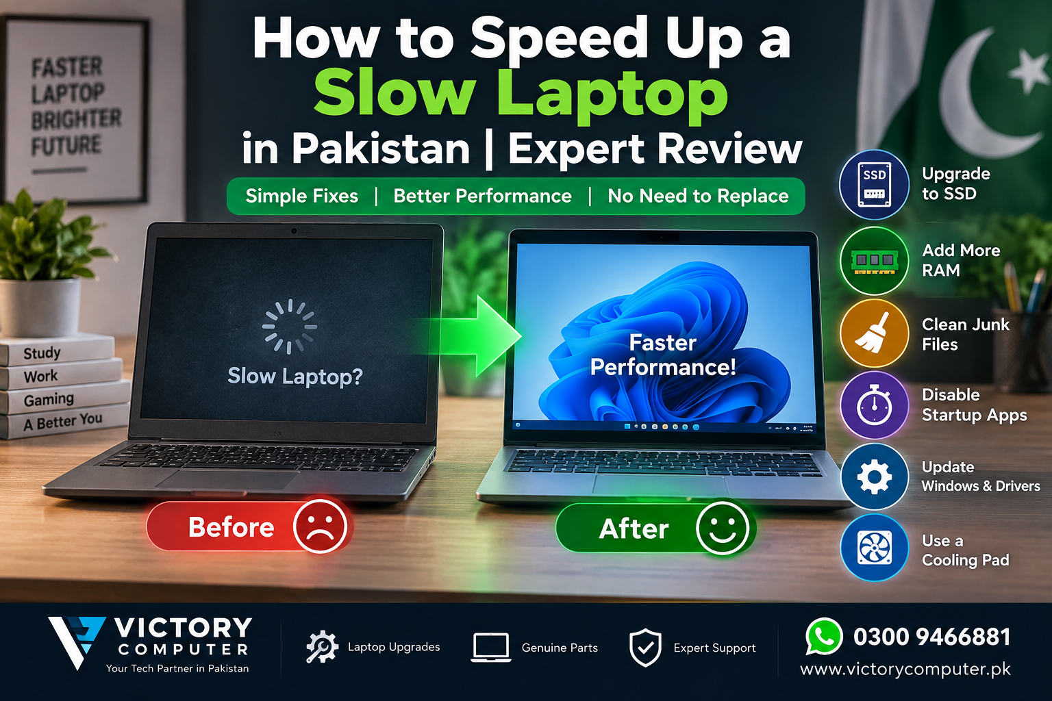 How to Speed Up a Slow Laptop in Pakistan – SSD, RAM and Performance Tips