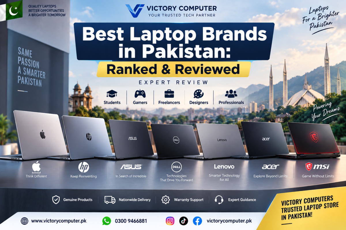 Best Laptop Brands in Pakistan – Apple, HP, ASUS, Dell, Lenovo, Acer and MSI