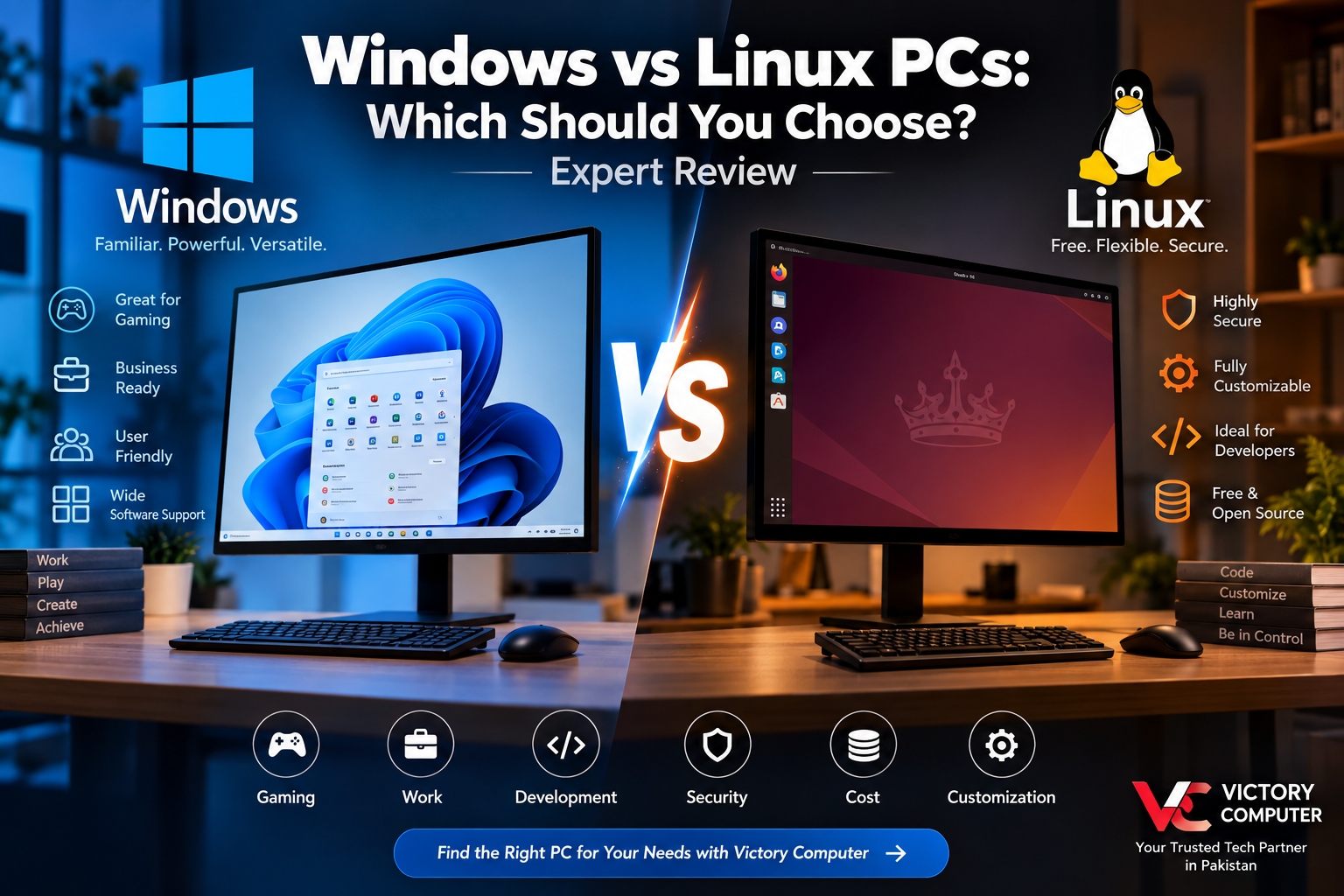 Windows vs Linux PCs