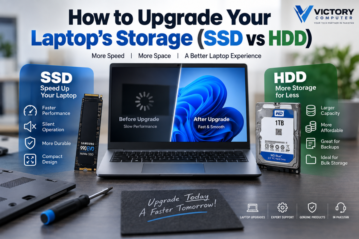How to upgrade laptop storage SSD vs HDD comparison