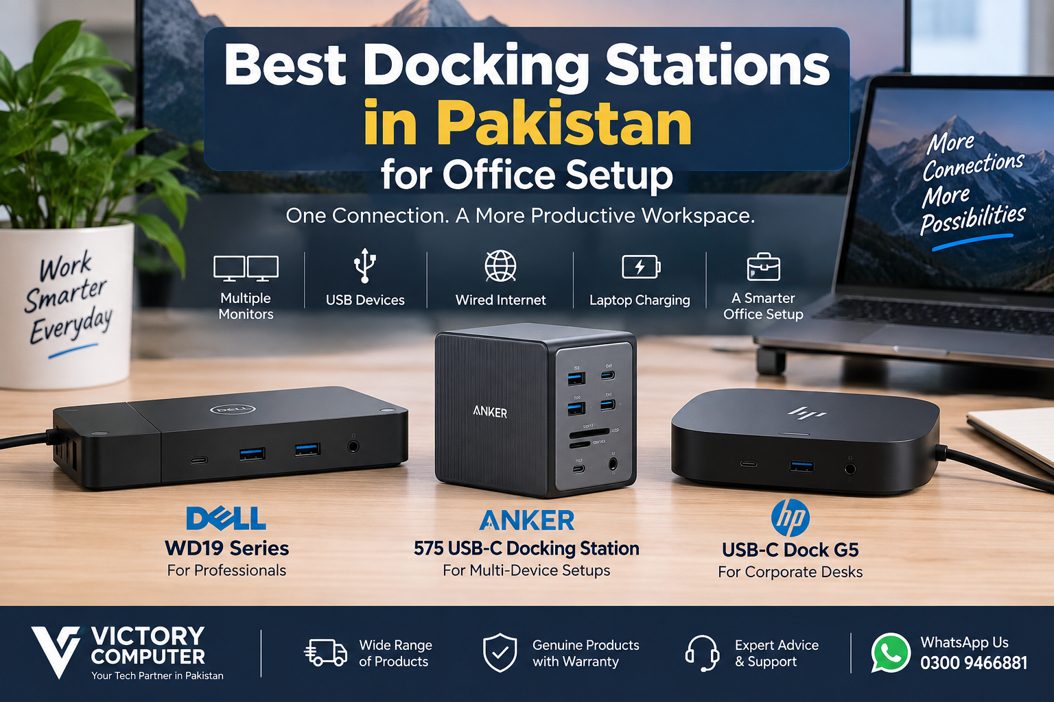 Best Docking Stations in Pakistan for Office Setup – Dell, Anker and HP