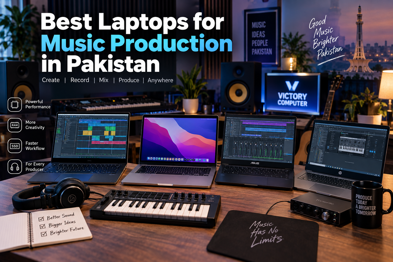 Best Laptops for Music Production in Pakistan
