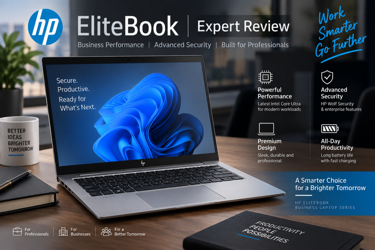 HP EliteBook expert review business laptop performance and security