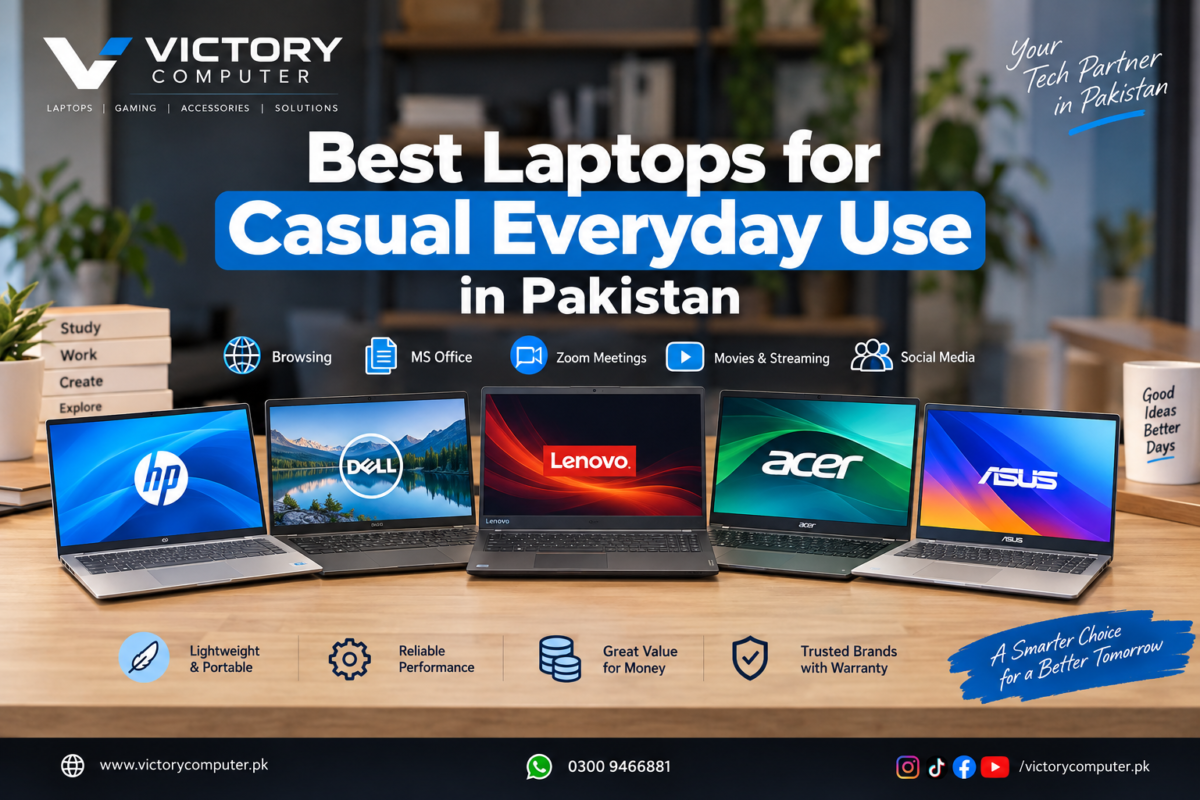Best laptops for casual everyday use in Pakistan from HP, Dell, Lenovo, Acer and ASUS