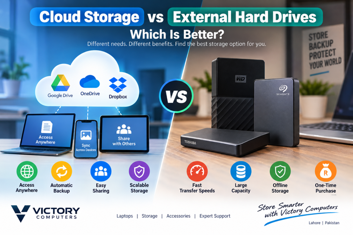 Cloud Storage vs External Hard Drives comparison for backup and storage