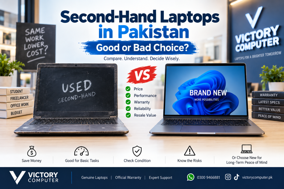 Second-Hand Laptops in Pakistan – Used vs Brand-New Laptop Comparison