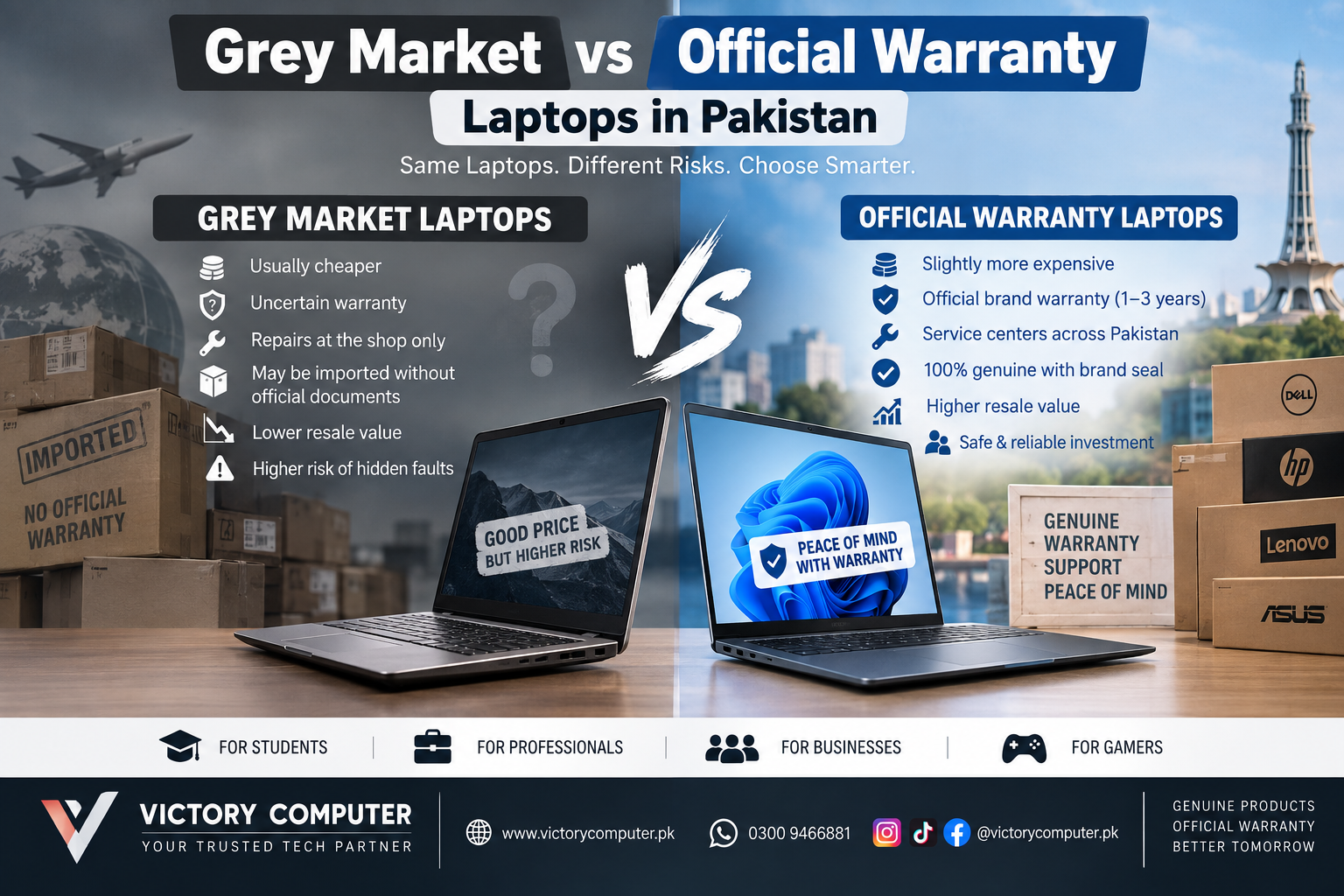Grey Market vs Official Warranty Laptops in Pakistan