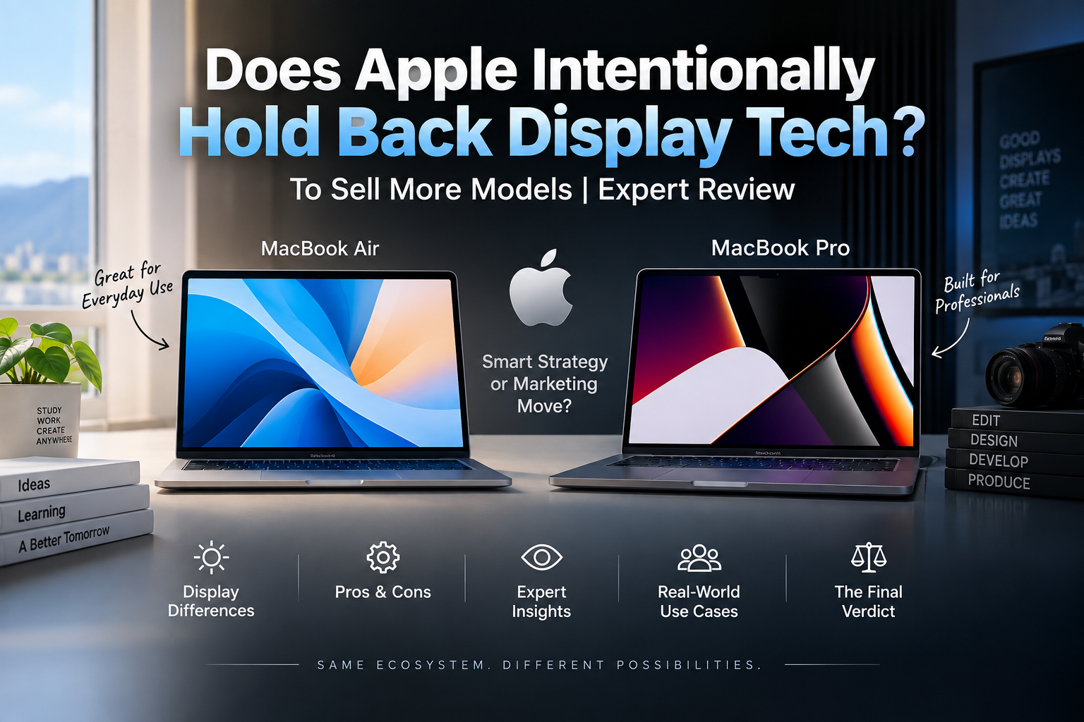 Apple display strategy comparing MacBook Air and MacBook Pro display technology