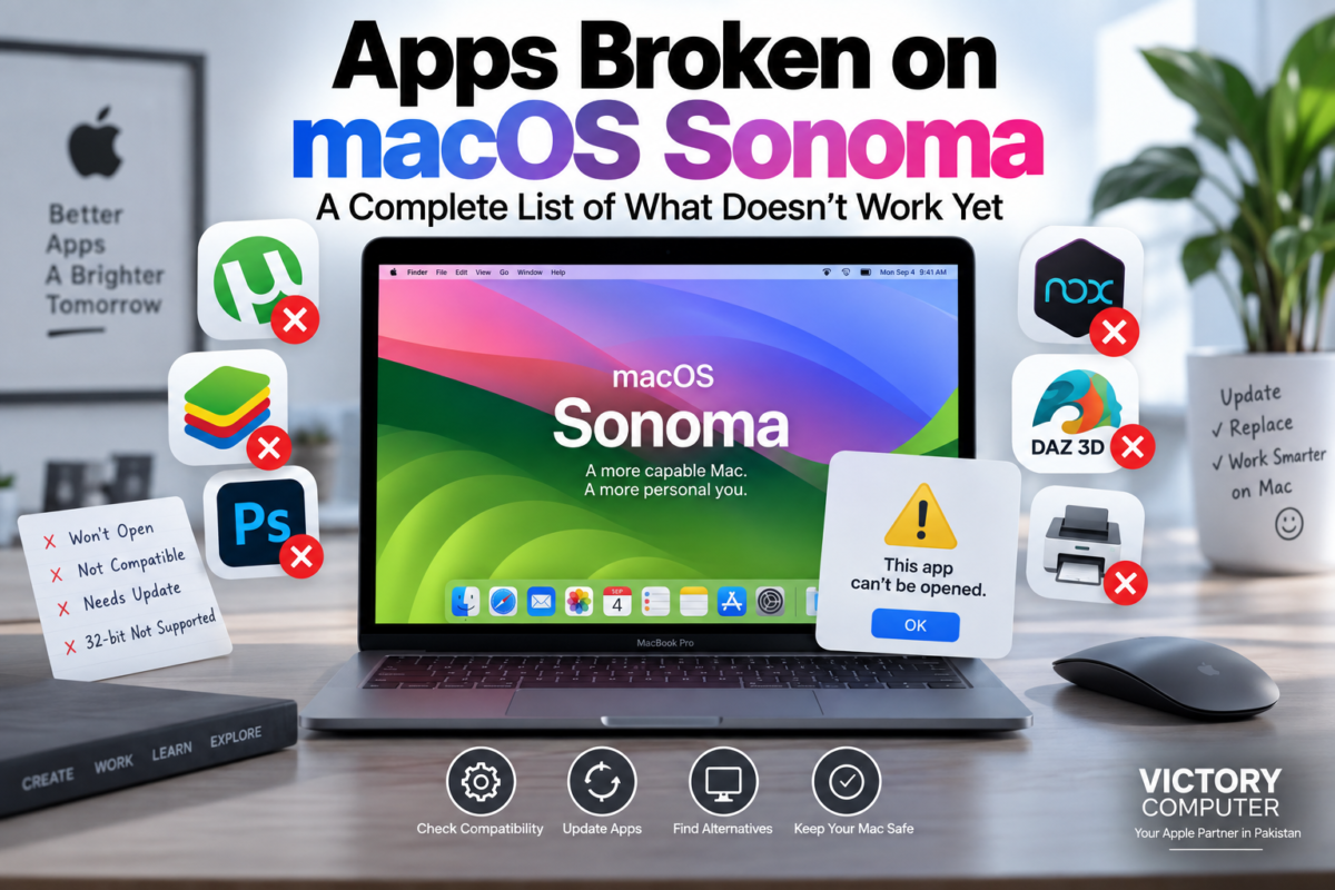 Apps Broken on macOS Sonoma compatibility issues on MacBook