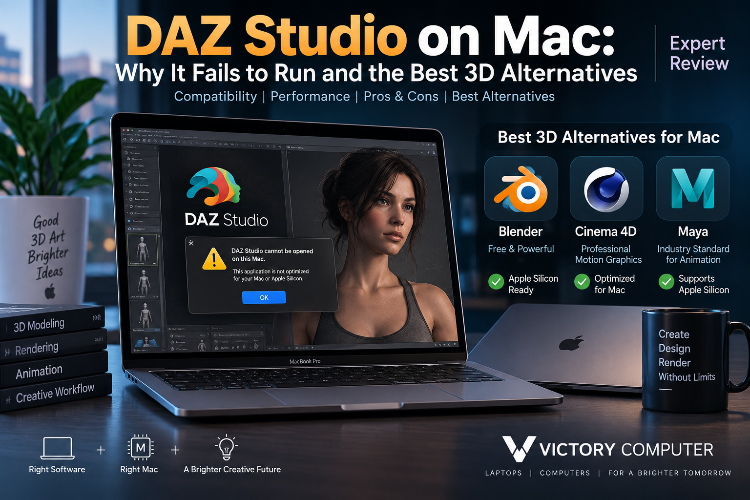 DAZ Studio on Mac compatibility issues and best 3D alternatives