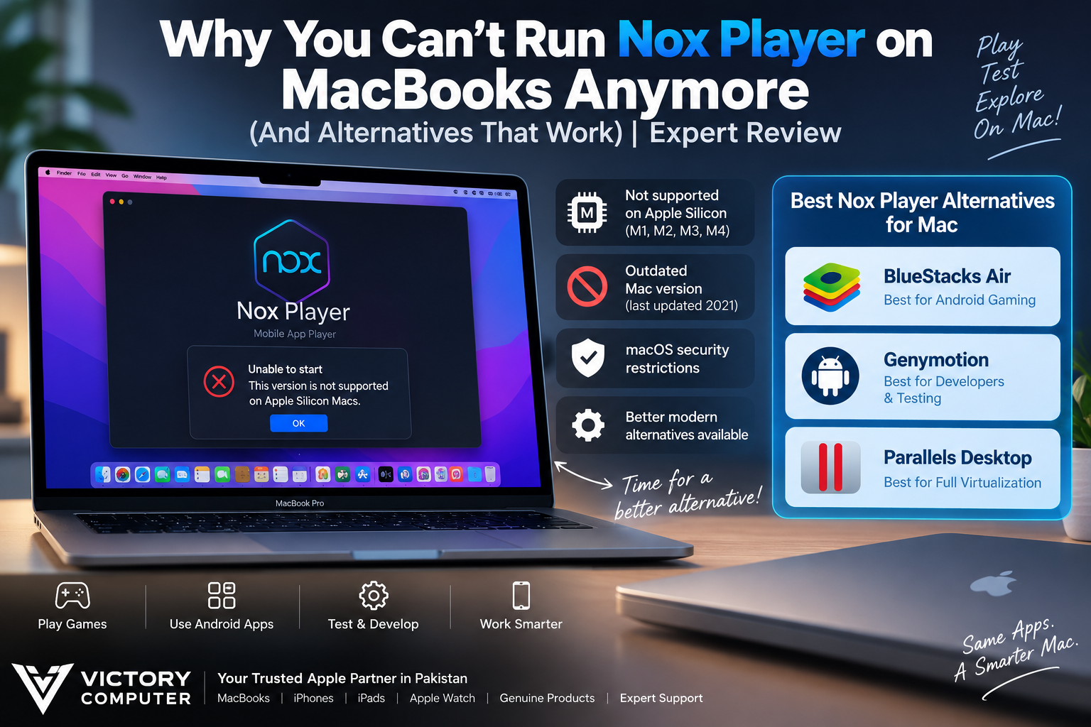 Nox Player on Mac not working on Apple Silicon with best Mac alternatives