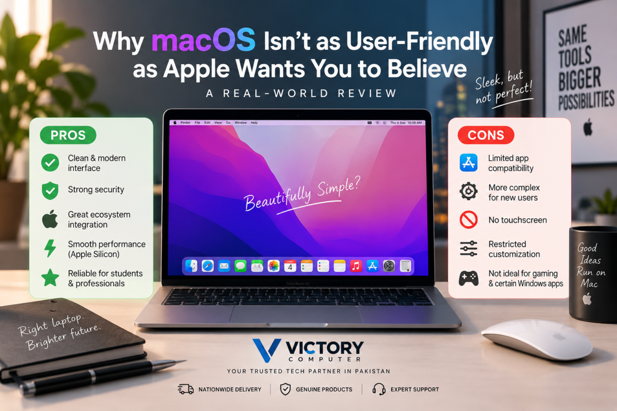 macOS user-friendly interface pros and cons for MacBook users