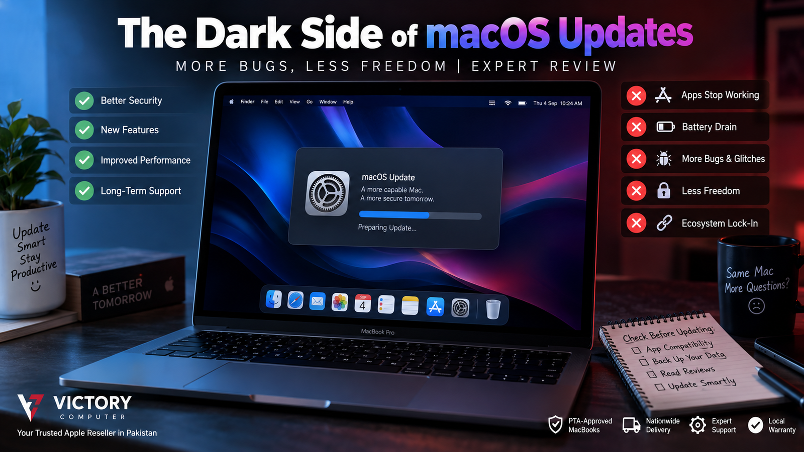 The Dark Side of macOS Updates – more bugs, less freedom and app compatibility issues