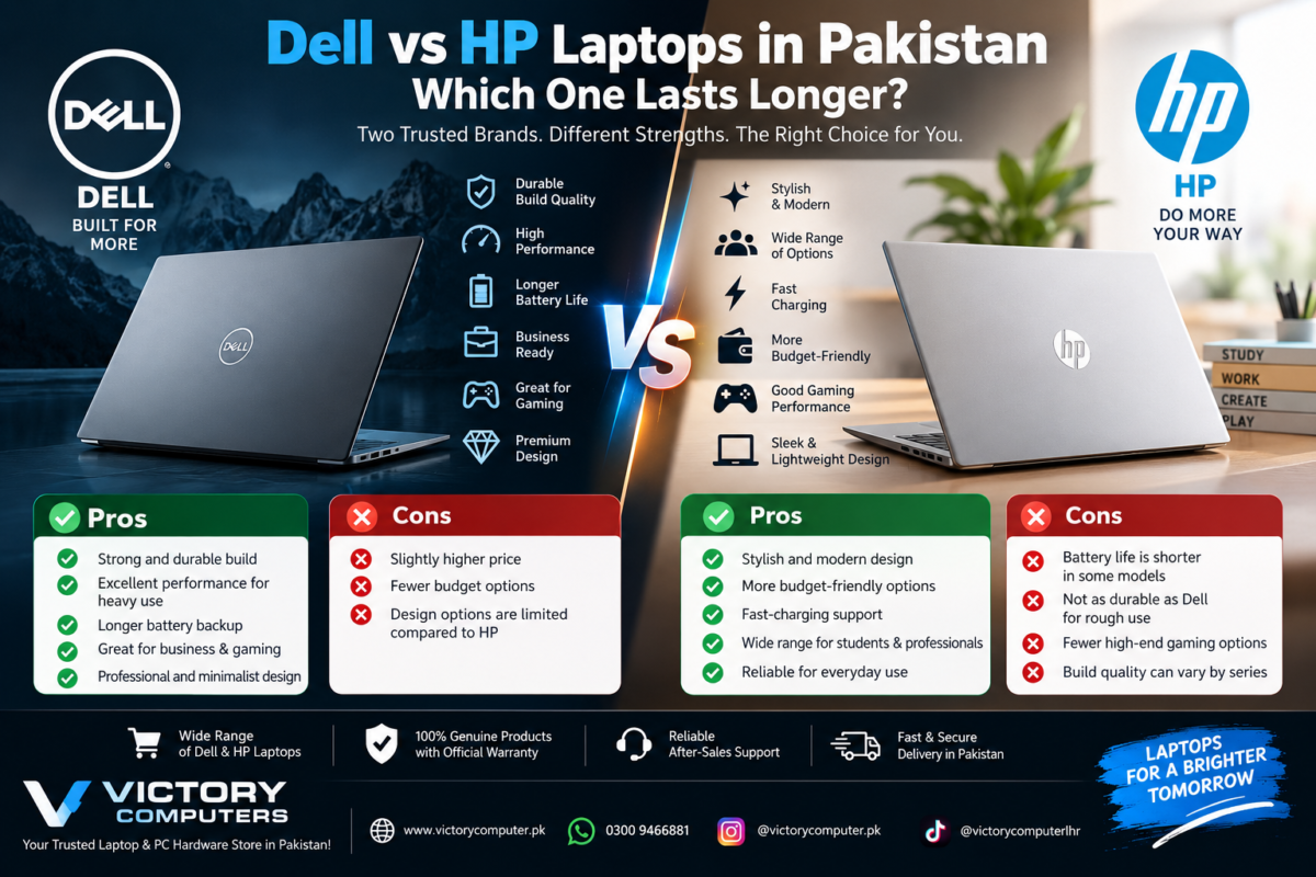 Dell vs HP Laptops in Pakistan durability and pros and cons comparison