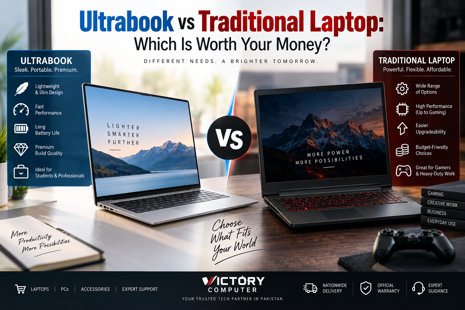 Ultrabook vs Traditional Laptop comparison