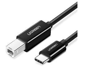 UGREEN USB-C 2.0 to USB-B 2.0 Print Cable 2M Black