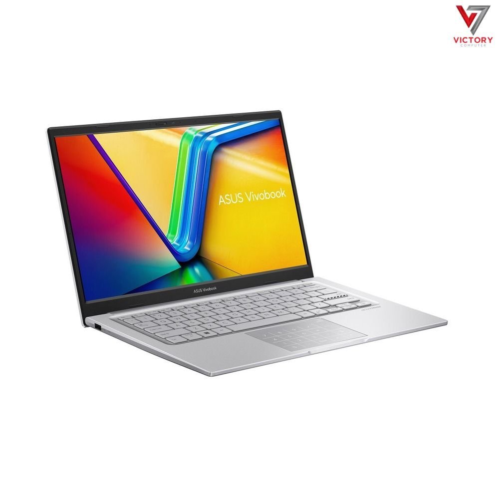 Asus-Vivobook-X1404VA-EB1609W.jpg Asus Vivobook X1404VA-EB1609W Laptop, Intel Core 5 120U, 8Gb Ram, 512Gb SSD, Intel UHD Graphic, 14" inch FHD Display, Windows 11, English Keyboard, Silver - Image 1