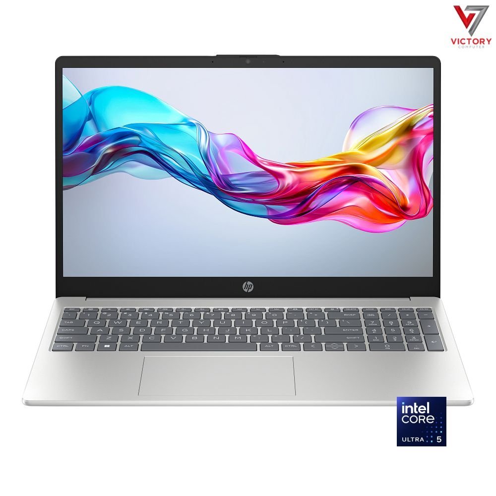 HP-15-FD1311TU-Intel-Core-Ultra-5-125H.jpg HP 15 FD1311TU Intel Core Ultra 5 125H, 8GB DDR5 RAM, 512GB SSD, 15.6" FHD IPS LED Display (300 nits), Intel Integrated Graphics, Backlit English Keyboard, Natural Silver, DOS - Image 1