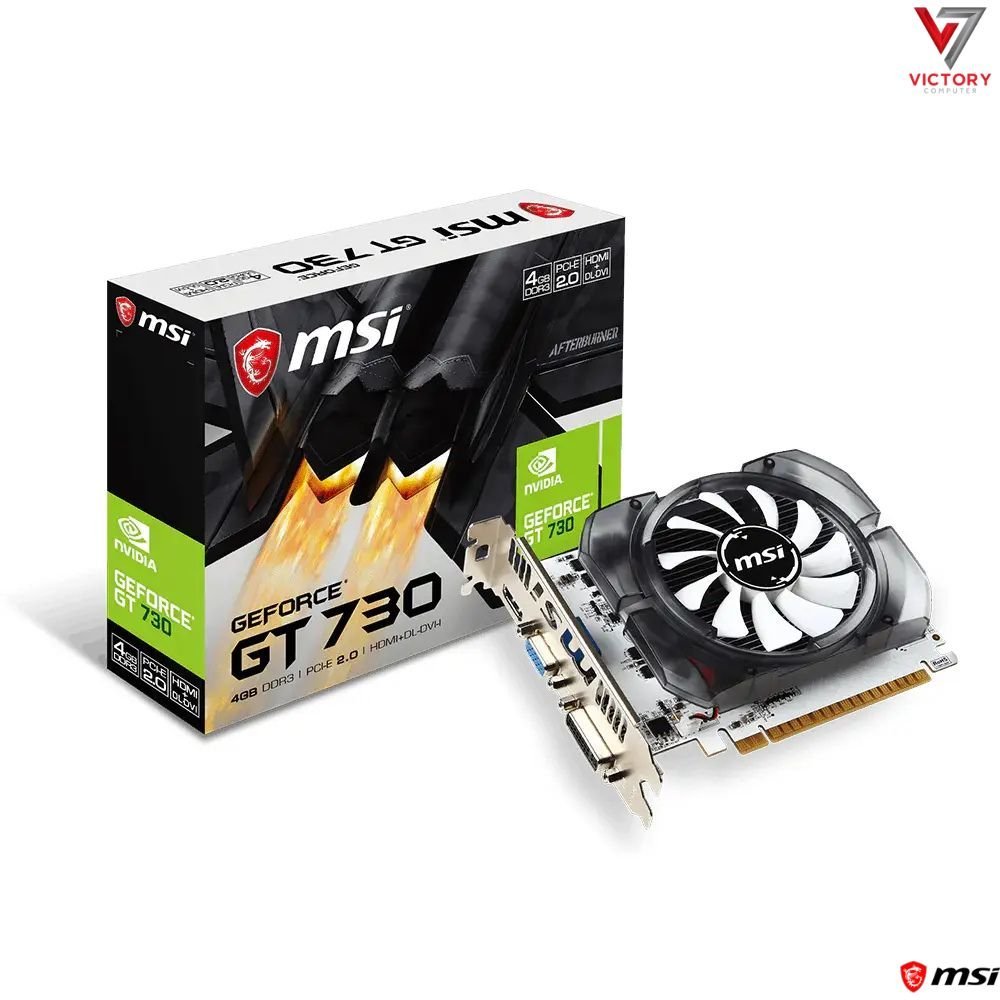 MSI-GeForce-GT-N730-4GB-DDR3.jpg MSI GeForce GT N730 4GB DDR3 V2 (N730-4GD3V2) Graphics Card - Image 1