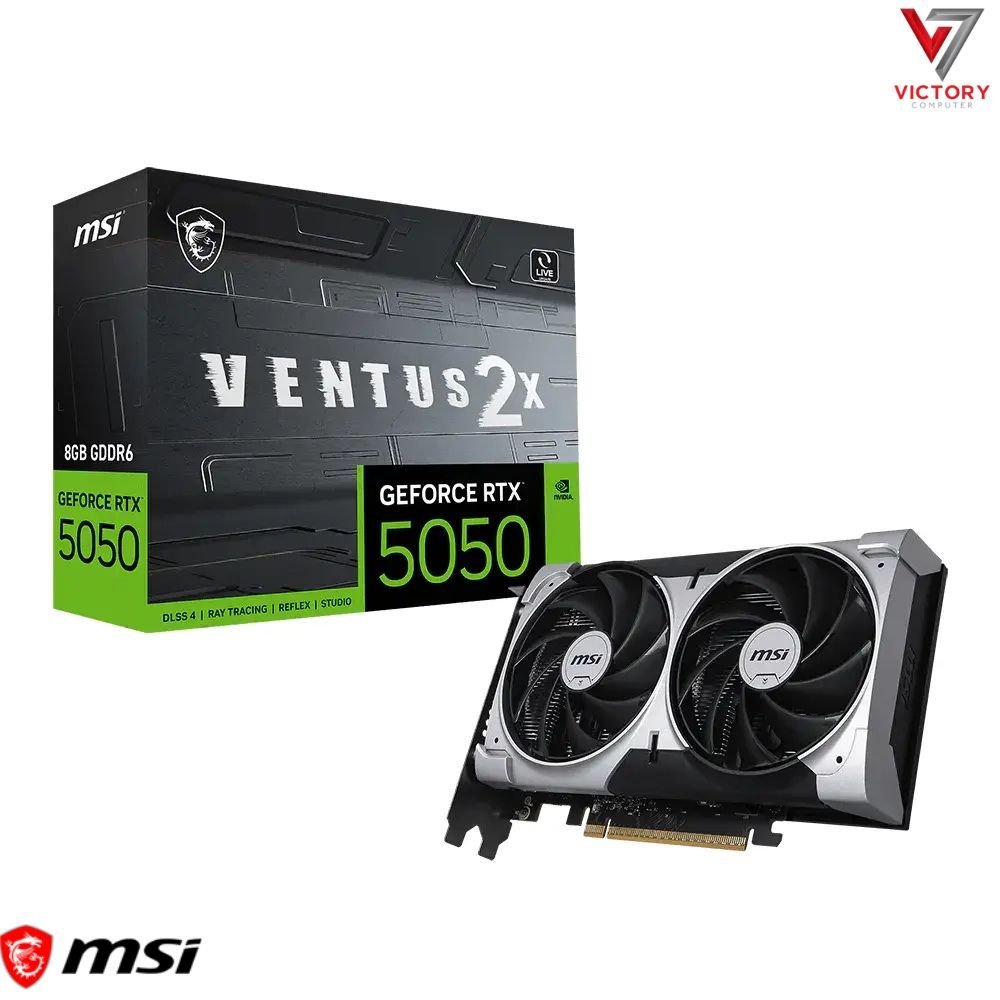 MSI-GeForce-RTX-5050-VENTUS.jpg MSI GeForce RTX 5050 VENTUS 2X 8G OC Graphics Card - Image 1