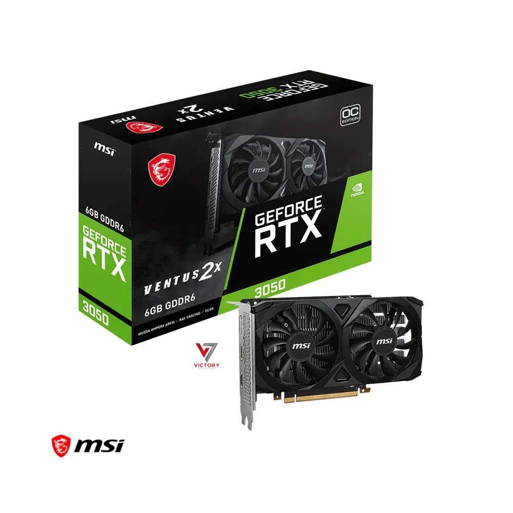 MSI-Geforce-RTX-3050-VENTUS-2X-6GB-OC-Graphics-Card.jpg MSI Geforce RTX 3050 VENTUS 2X 6GB OC Graphics Card - Image 1