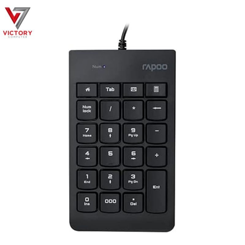 RAPOO-K10-Wired-Numeric.jpg RAPOO K10 Wired Numeric Keyboard 23Keys Spill Resistant Design - Image 1
