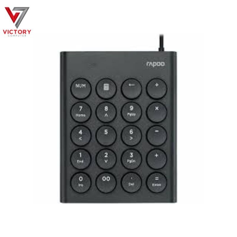 RAPOO-K30-Wired-Numeric-keyboard.jpg RAPOO K30 Wired Numeric Keyboard 20Keys Portable - Image 1