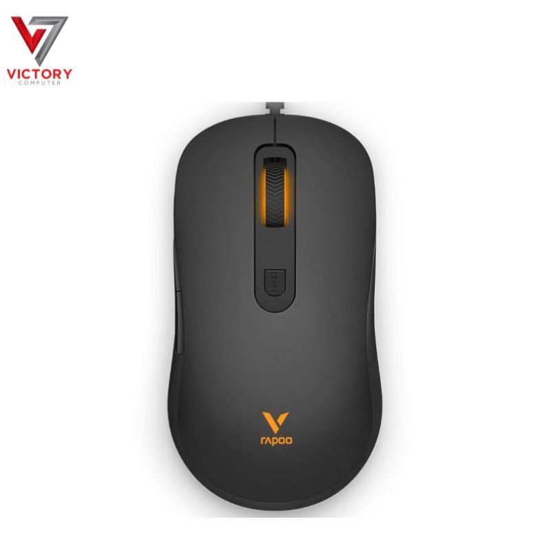 V16-Oragne-Light-Black-Rapoo-V16-2000-Game-1.jpg Rapoo V16 2000 DPI Gaming Wired Optical Mouse - Image 1