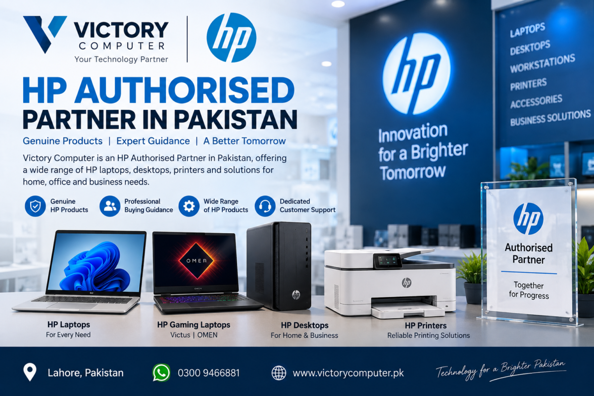 Victory Computer HP Authorised Partner in Pakistan with HP laptops, desktops and printers
