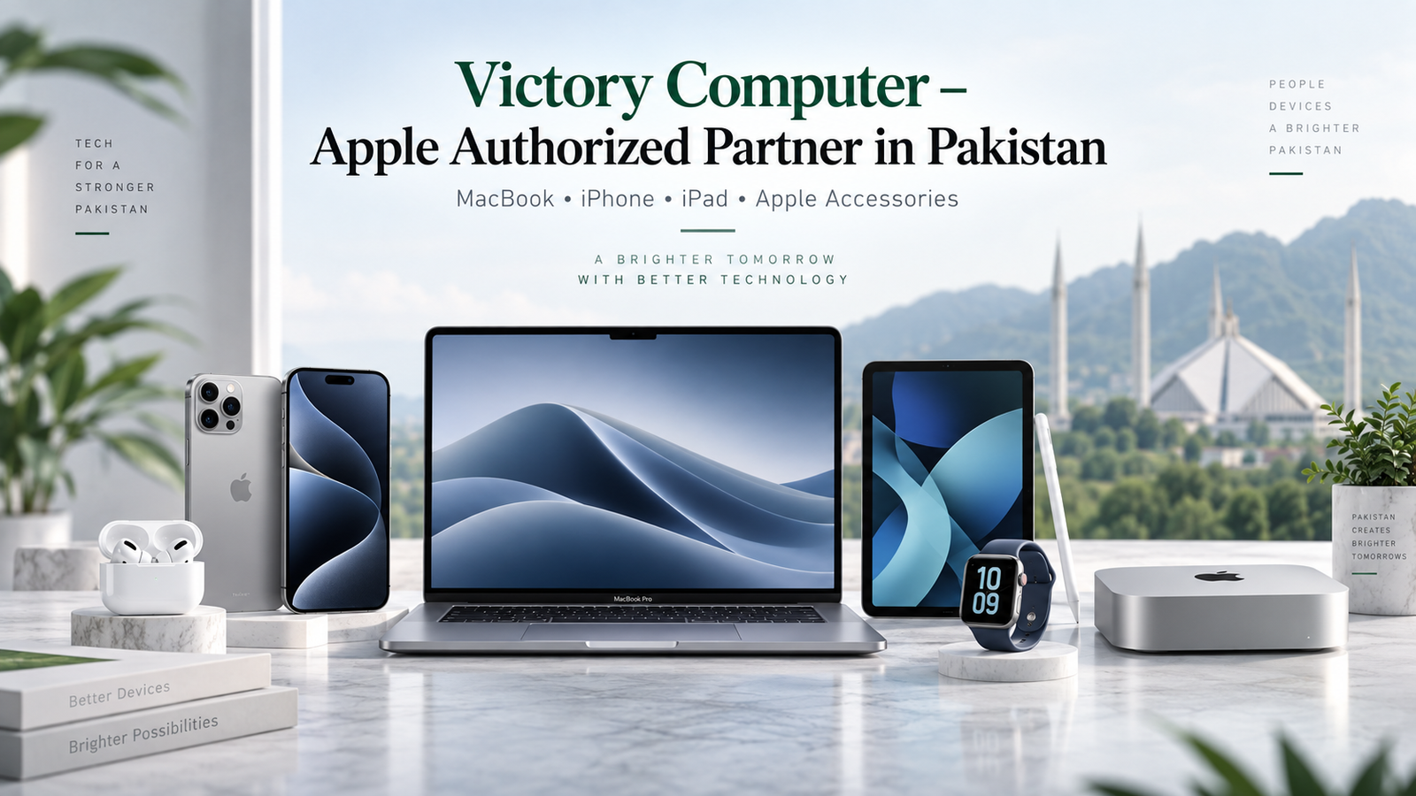 Victory Computer Apple Authorized Partner in Pakistan with MacBook, iPhone, iPad, AirPods, Apple Watch and Mac mini