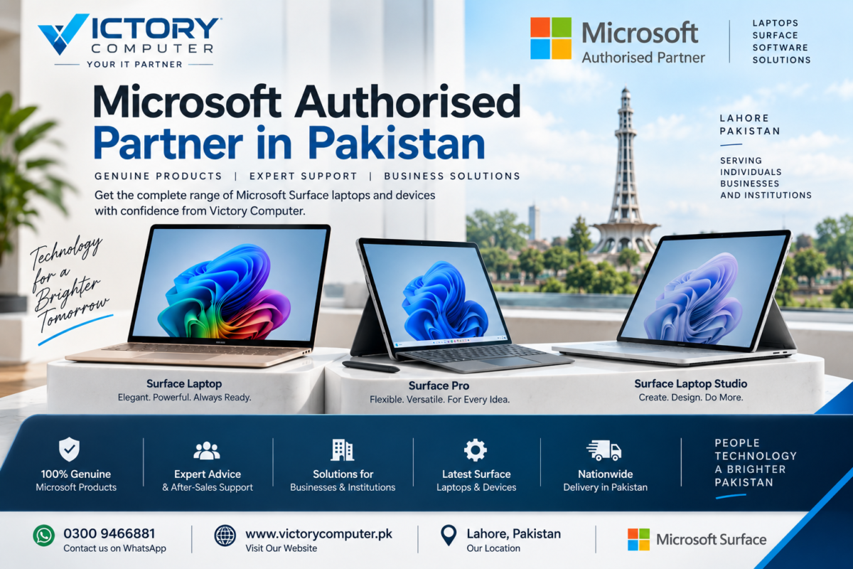 Microsoft Authorised Partner in Pakistan – Victory Computer Surface Laptops