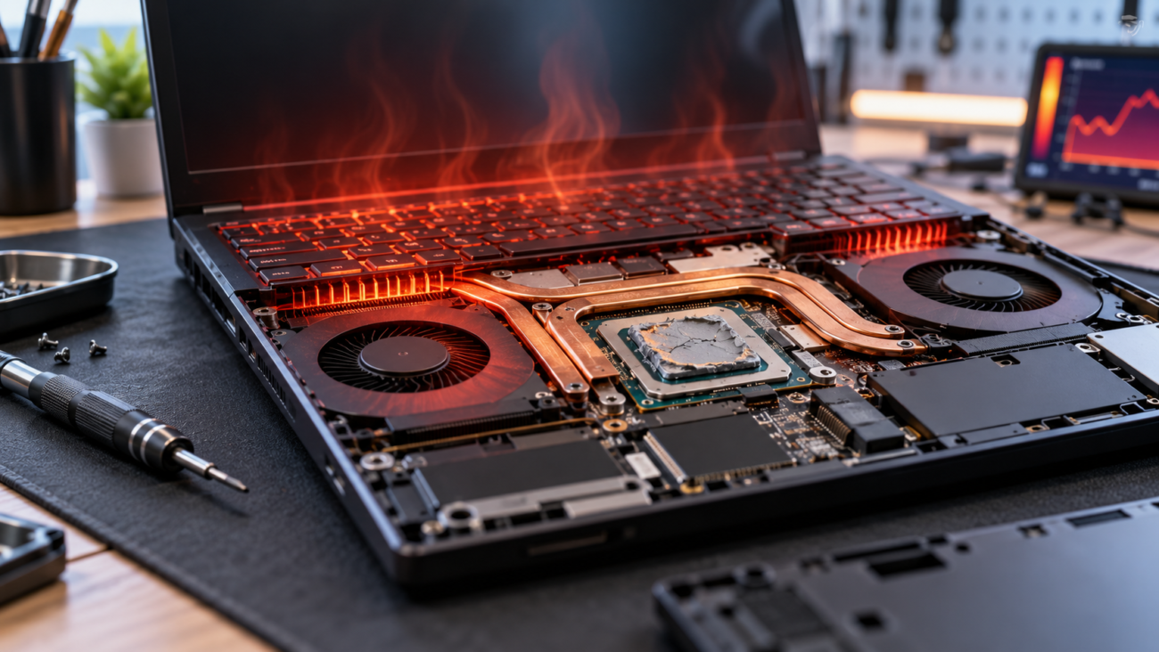 Laptop thermal paste causing overheating