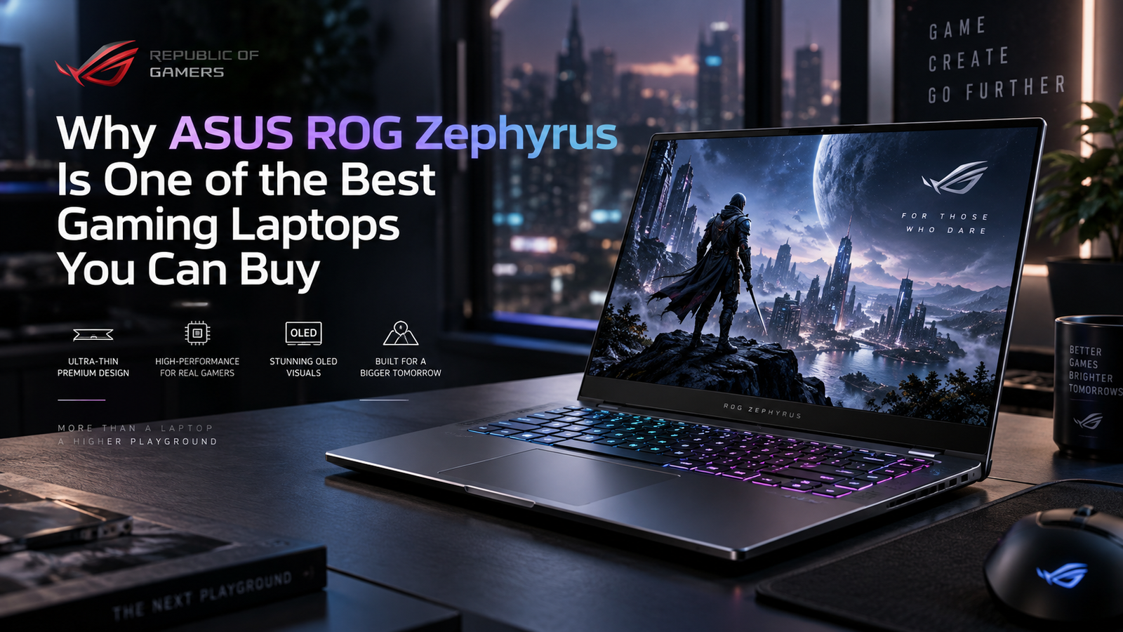 ASUS ROG Zephyrus gaming laptop with OLED display and premium design